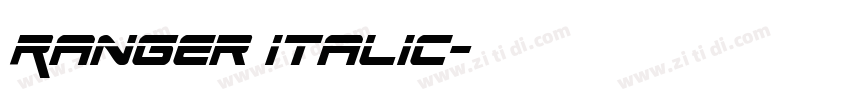 Ranger Italic字体转换